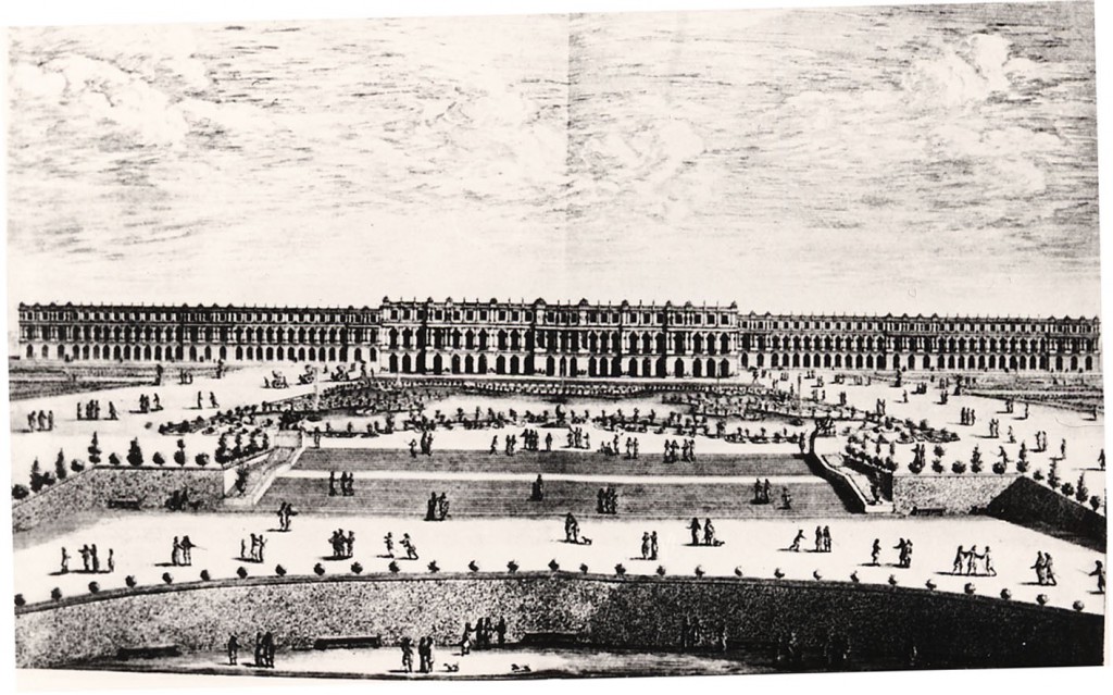 Slottet i Versailles, som med sin egenskap av kungens bostad och ett offentliggjort privatliv representerade makten
